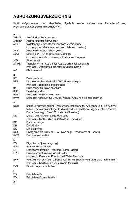 Daten zur probabilistischen Sicherheitsanalyse für Kernkraftwerke ...