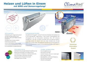 Heizen und Lüften in Einem - Climarad