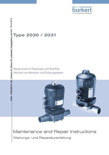 Maintenance and Repair Instructions Type 2030 / 2031