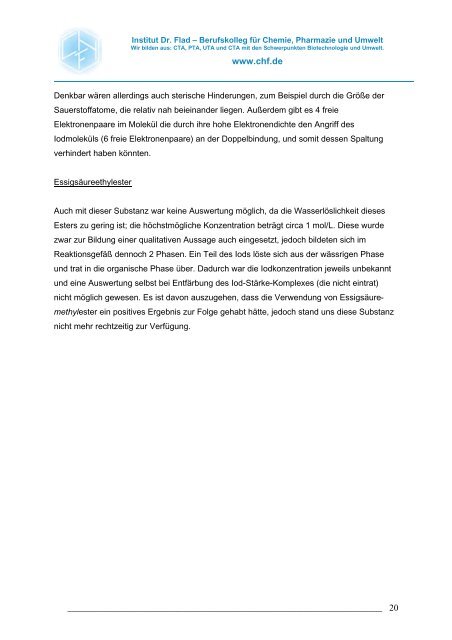 Diese Projektarbeit komplett downloaden ... - Institut Dr. Flad