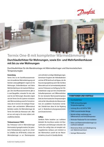 Termix One-B mit kompletter Wärmedämmung - Danfoss Wärme ...