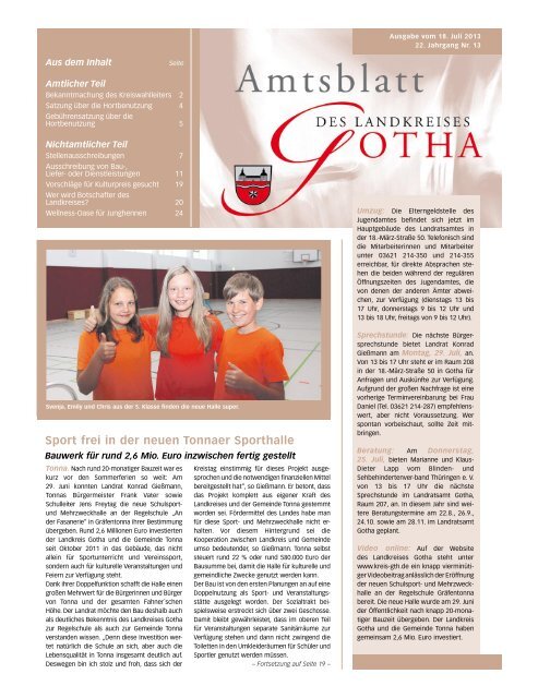 Amtsblatt vom 18.07.2013 - Landkreis Gotha