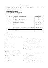 Informatik Schulcurriculum Das Schulcurriculum folgt dem Lehrplan ...