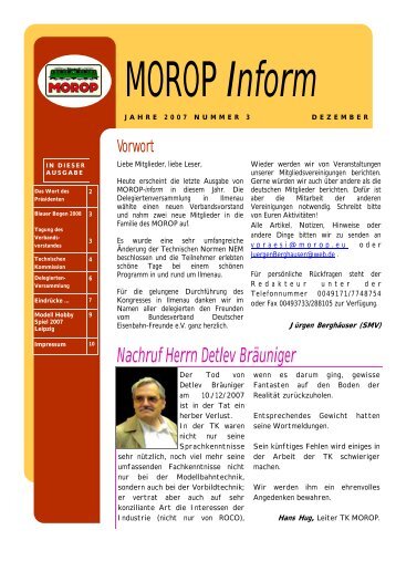 Ausgabe 3 - 2007 - Morop