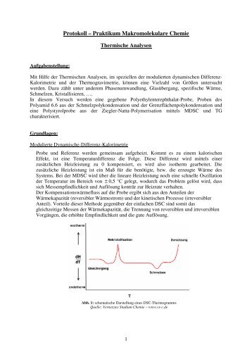 Protokoll – Praktikum Makromolekulare Chemie