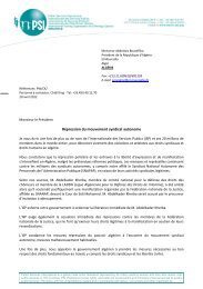 Lettre de protestation ISP - PSI