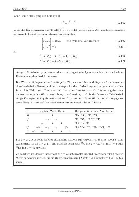 Kapitel 5 Drehimpulse in der Quantenmechanik