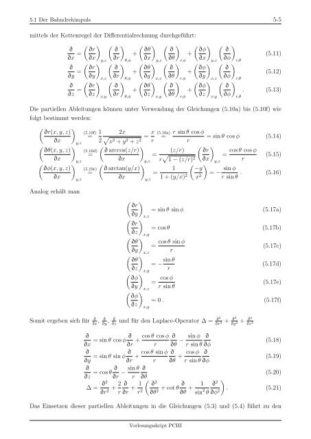 Kapitel 5 Drehimpulse in der Quantenmechanik