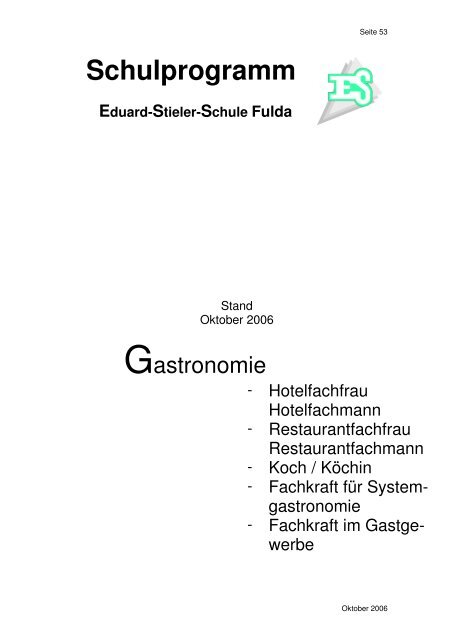 Inhaltsverzeichnis Seite A Vorbemerkung ... - Eduard-Stieler-Schule