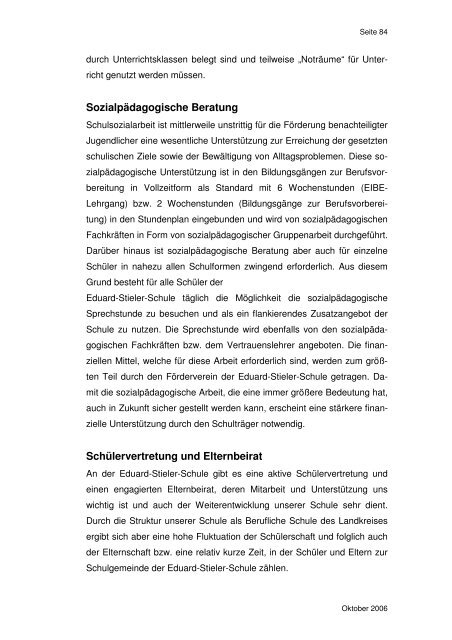 Inhaltsverzeichnis Seite A Vorbemerkung ... - Eduard-Stieler-Schule