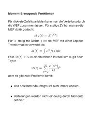 Moment-Erzeugende Funktionen F ¨ur diskrete Zufallsvariablen ...