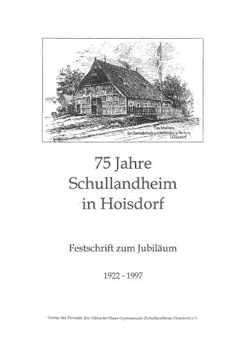 Hoisdorf Jubiläums-Festschrift 75 Jahre 1922-1997 - Hahn's home ...