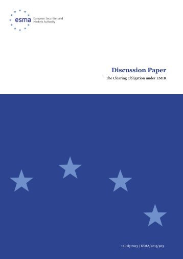 Discussion Paper - Esma - Europa
