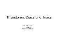 Thyristoren, Diacs und Triacs - Projektlabor - TU Berlin