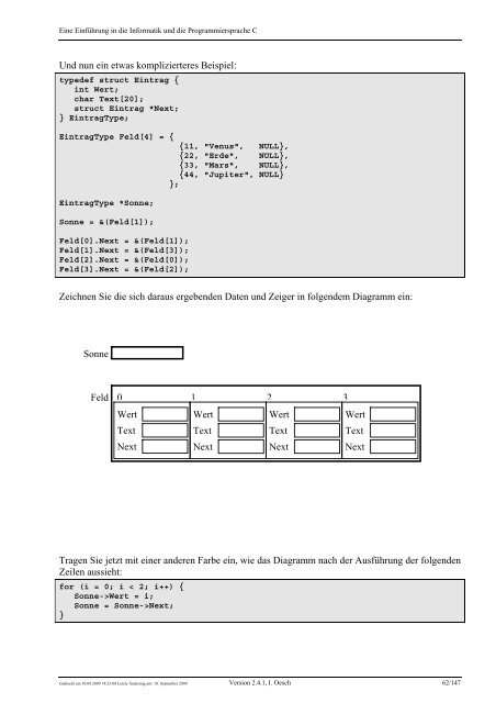 Eine Einführung in die Programmiersprache C und die Grundlagen ...