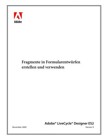 Fragmente in Formularentwürfen erstellen und verwenden - Adobe