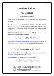 Wo ist ALLAH (swt)