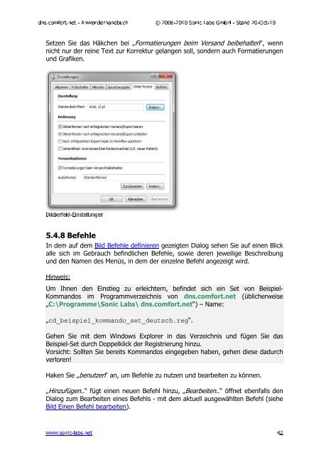 dns.comfort.net - Anwenderhandbuch - Sonic Labs