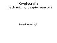 Kryptografia i mechanizmy bezpieczeństwa - IPSec