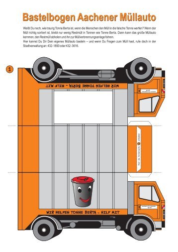 Bastelbogen Müllauto (PDF)