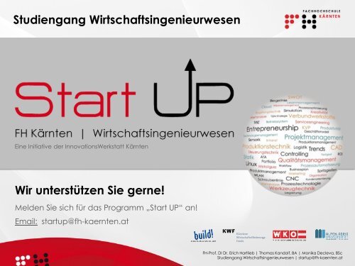 Kick-Off Veranstaltung der Gründerinitiative „Start UP“