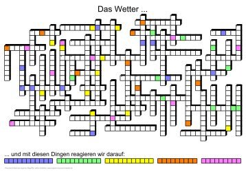 Das Wetter ... - Eigene-kreuzwortraetsel.de