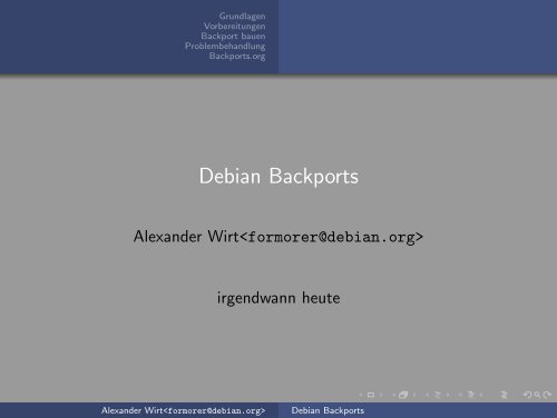 Debian Backports - debian.org Developers LDAP Search