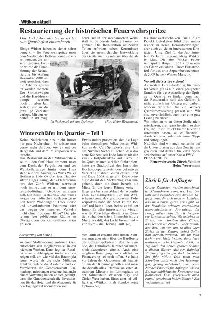 Ausgabe 1, Januar 2009 - Quartier-Anzeiger Archiv - Quartier ...