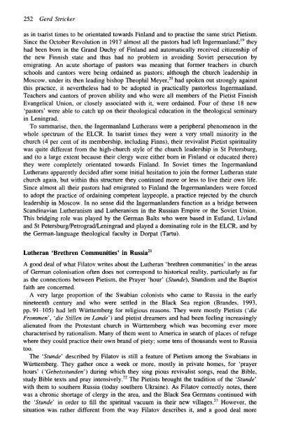 Lutheranism in Russia and the Soviet Union: Another Response to ...