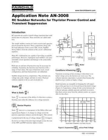 AN-3008 RC Snubber Networks for Thyristor Power Control and ...