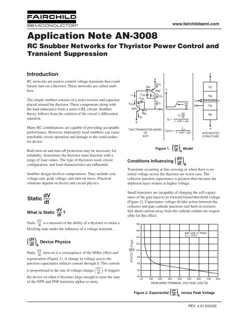 AN-3008 RC Snubber Networks for Thyristor Power Control and ...