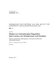 Forschungsbericht Nr. 5 - Institut für Unterrichts- und ...