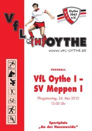 VfL Oythe I – SV Meppen I - VfL Oythe 1947 eV