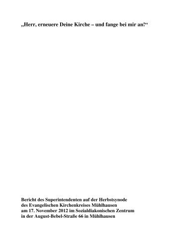Bericht - Evangelischer Kirchenkreis Mühlhausen
