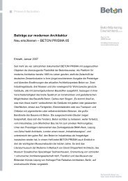 Beiträge zur modernen Architektur Neu erschienen ... - Beton.org