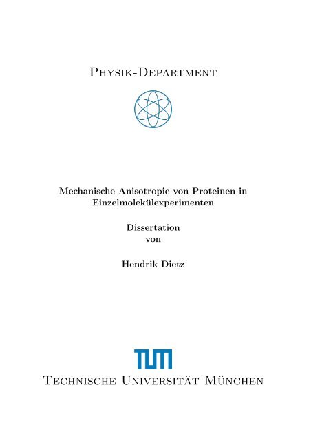 Mechanische Anisotropie von Proteinen in ...