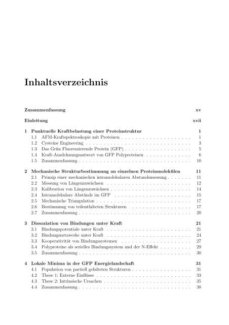 Mechanische Anisotropie von Proteinen in ...