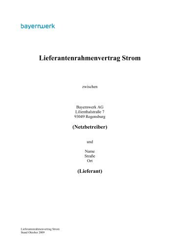 Lieferanten- rahmenvertrag (PDF, 409 KB) - e.ON Bayern