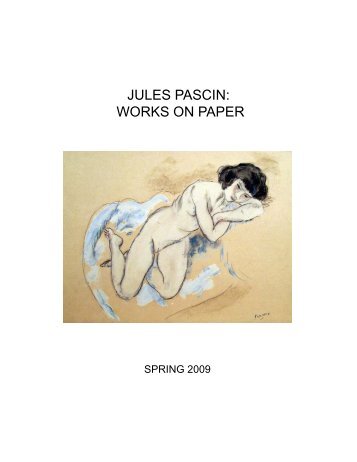 JULES PASCIN: WORKS ON PAPER - The Shepherd Gallery