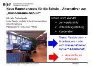 Neue Raumkonzepte für die Schule - Netzwerk Bildung & Architektur