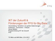 Niklfeld Georg, IKT der Zukunft & Förderungen der FFG für Big Data