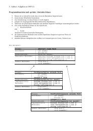 C. Gaßner: Aufgaben zu OOP (3) 1 Programmbausteine und ...