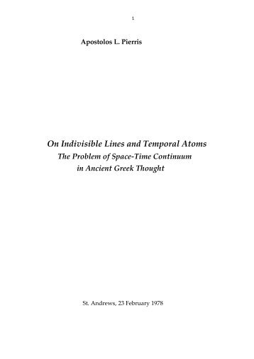 Apostolos L. Pierris On Indivisible Lines and Temporal Atoms The ...