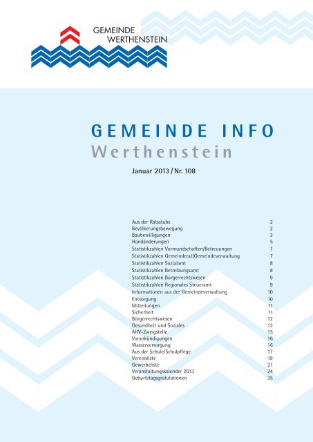 PDF Januar 2013 - Gemeinde Werthenstein