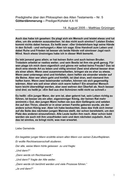 Predigt Vom 14 8 2005 Pred 4 4 16