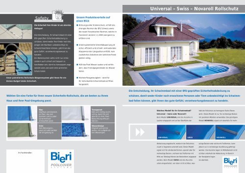Universal – Swiss – Novaroll Rollschutz - PoolComfort