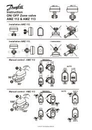 Instruction ON/ OFF Zone valve AMZ 112 & AMZ 113 - Danfoss