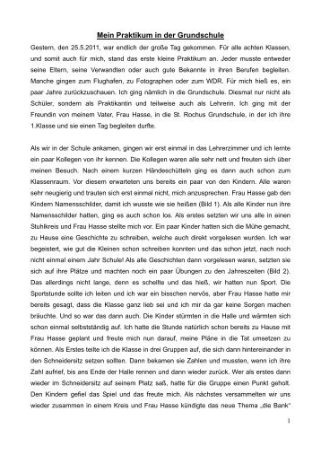 Mein Praktikum in der Grundschule - Comenius-Gymnasium