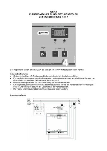 ELEKTRONISCHER BLINDLEISTUNGSREGLER ...