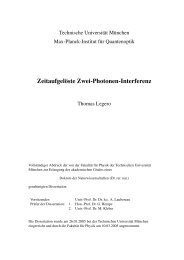 Zeitaufgelöste Zwei-Photonen-Interferenz - Tumb1.biblio.tu ...